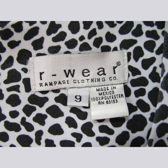 Rampage r-wear Black White Animal print Dress Sz 9 - Picture 3 of 3